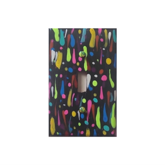 Hand Crafted Other - Hand Crafted Abstract Design Single Toggle Light Switch Plate